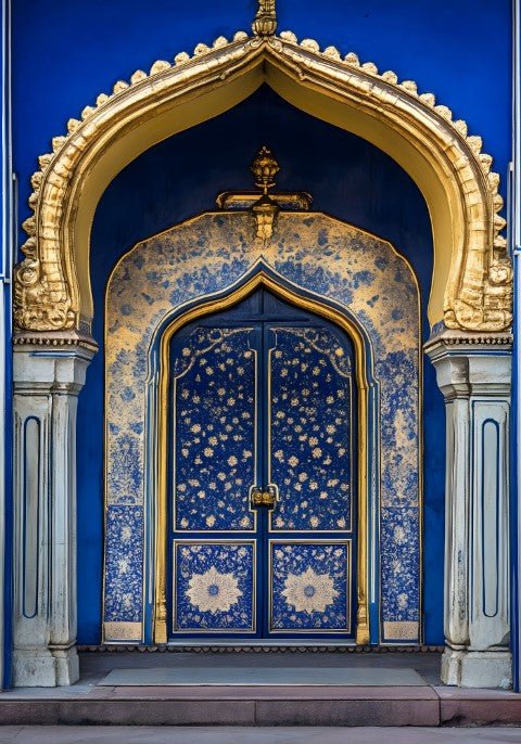 Blue Door Backdrop For Maternity & Model Shoot