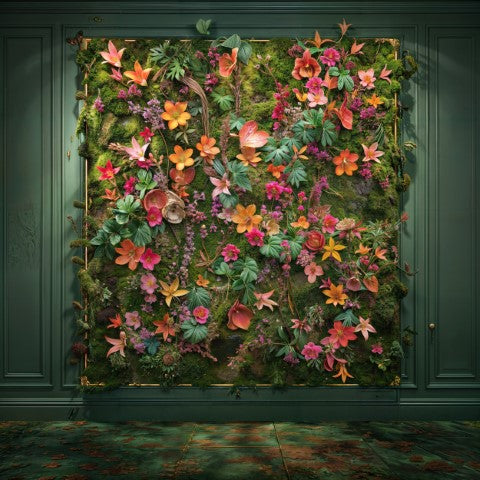 Pastel Flower Backdrop For Maternity Shoot
