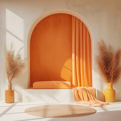 Orange Boho Backdrop – Ideal for Model Portfolios