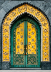 Blue & Yellow Door Backdrop For Maternity & Model Shoot