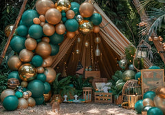 Jungle Party Background – Green Safari Theme Backdrop