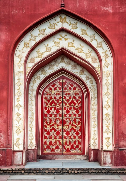 Luxury Red Door Backdrop For Maternity & Model Shoot