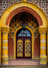Yellow Door Backdrop For Maternity & Model Shoot