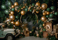 Jungle Safari Adventure Backdrop for Kids Parties