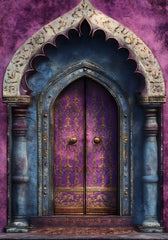Elegant Purple Door Backdrop For Maternity & Model Shoot