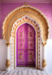 Royal Purple Door Backdrop For Maternity & Model Shoot