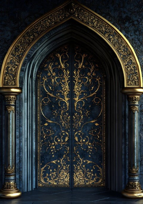 Blue Door Backdrop For Maternity & Model Shoot