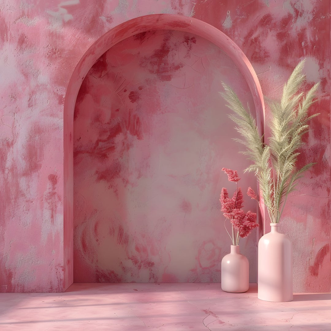 Model & Maternity Pink Boho Backdrop