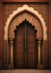 Brown Door Backdrop For Maternity & Model Shoot