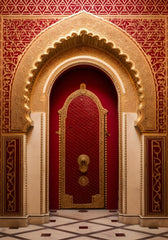Red & Yellow Door Backdrop For Maternity & Model Shoot