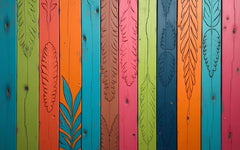 Multicolor Wooden Texture Floordrop