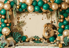 Roar! Jungle Party Backdrop with Balloon Decoration