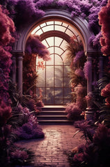 Premium Purple Floral Photography Backdrop for Professional Studios
