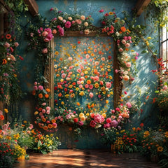 Premium Blue Floral Backdrops for Professional Shoots