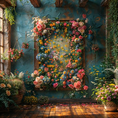 Blue Flower Backdrops for Studio & Portrait Shoots