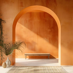 Orange Boho Backdrops for Maternity & Fashion Shoots