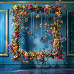 Blue Floral Backdrops for Stunning Model Shoots