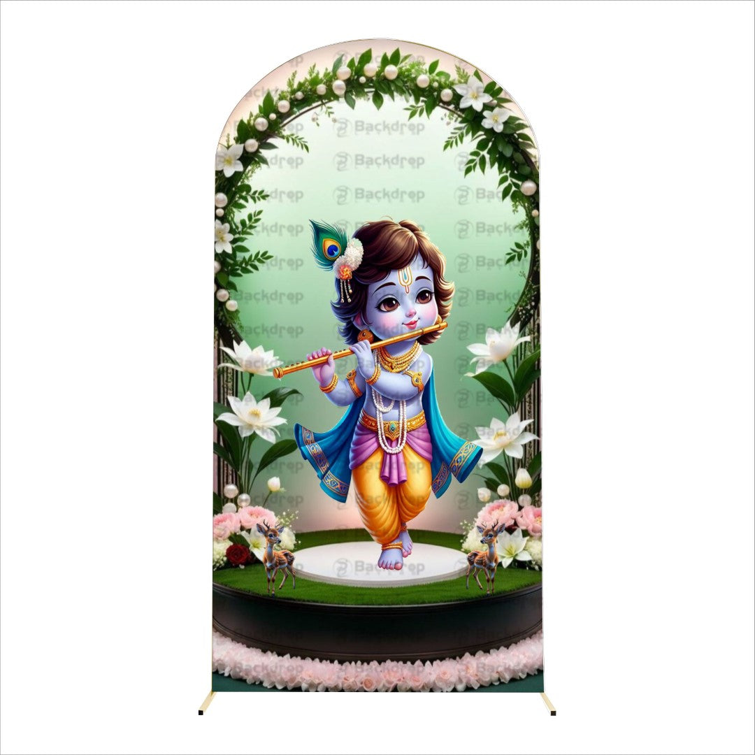 Krishna Theme Backdrop - Perfect for Parties & Photos
