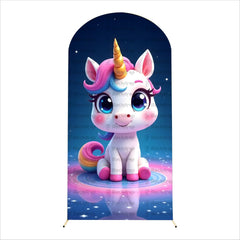 Magical Unicorn Birthday Arch Backdrop