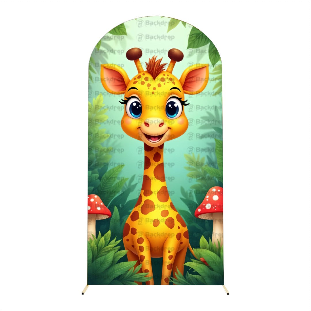 Wild One Jungle Theme Arch Backdrop