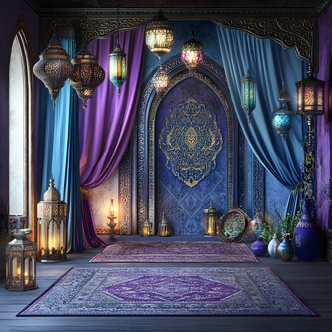 Stylish Arabic Backdrops for High-End Model Photography