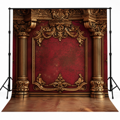 Luxury Red & Gold Baroque Royal Palace Interior