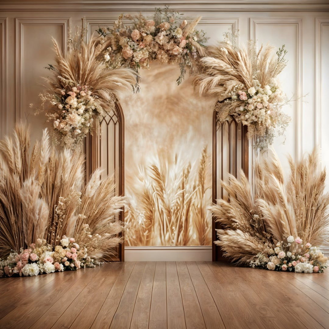 Beige Boho-Inspired Backdrop for Stunning Photo Sessions