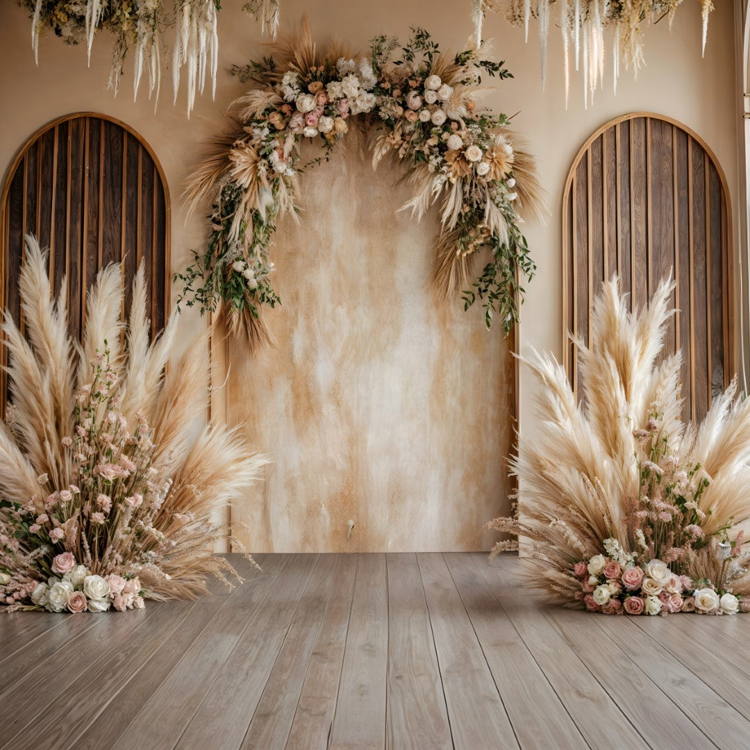Natural Beige Boho Backdrop for Professional Photography