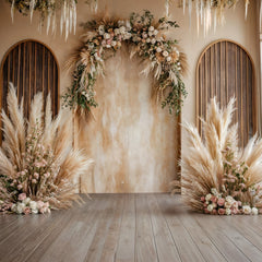 Natural Beige Boho Backdrop for Professional Photography