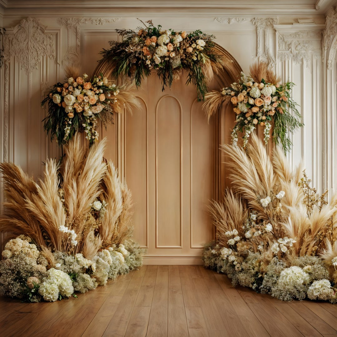 Soft Beige Boho Backdrops for Model Shoot – Backdrop Layers