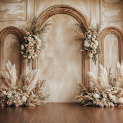 Elegant Beige Boho Backdrop for Photography Studios