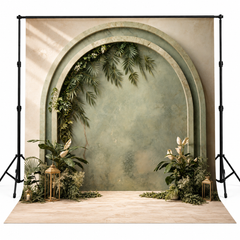 Elegant Sage Green Botanical Arch Garden