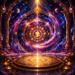 Divine Galaxy Om Ganesh Chaturthi Background