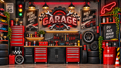 Kids Racing Garage & Mechanic Workshop