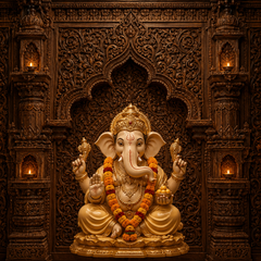 Royal Mandala Temple Ganesh Festival Background