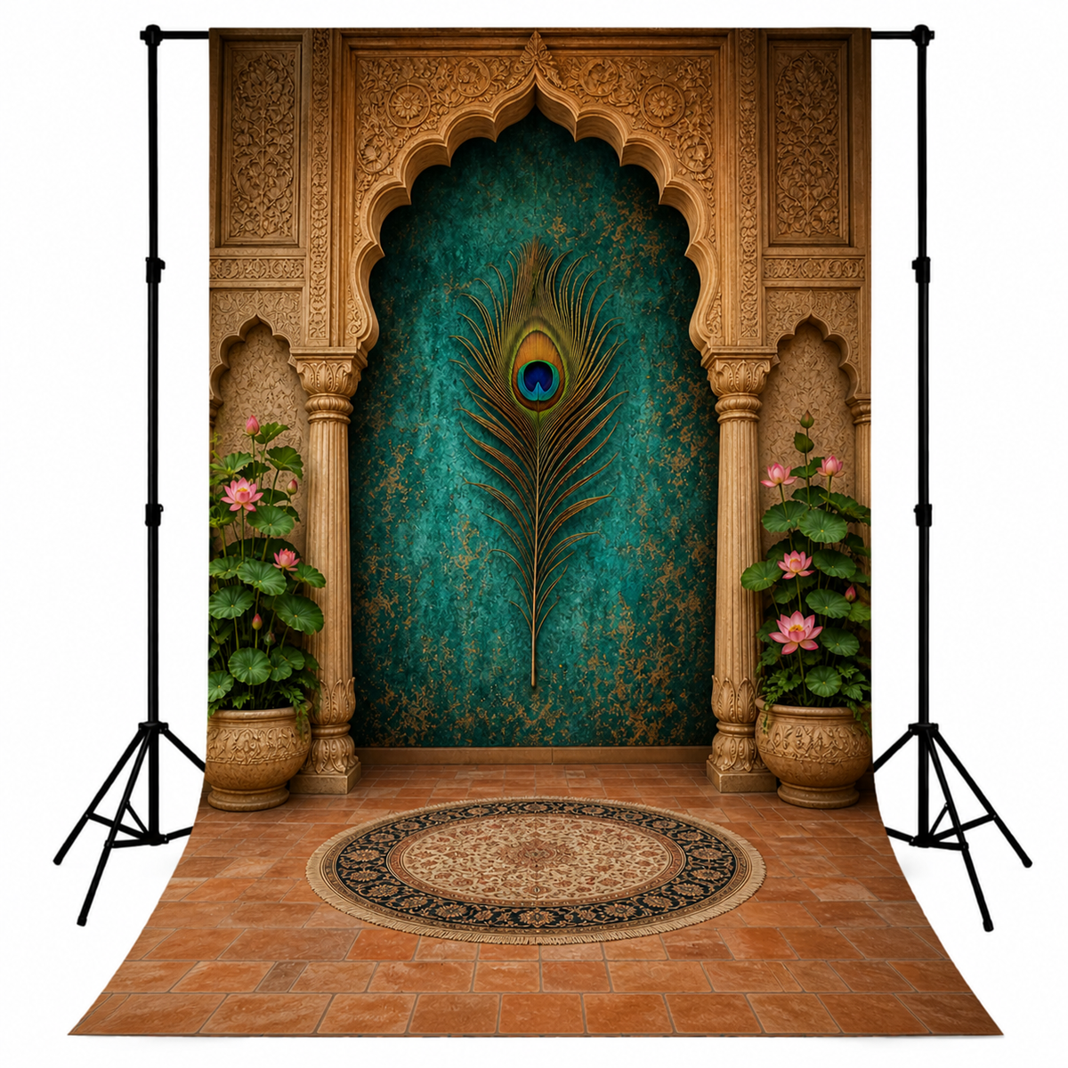 Royal Peacock Heritage Mughal Arch Backdrop