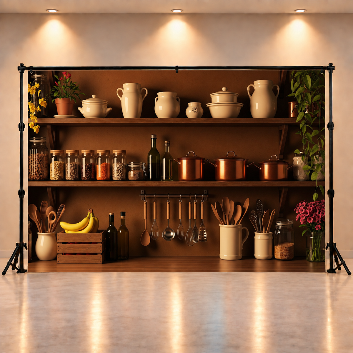 Beautiful Kitchen-Theme Printed Backdrop