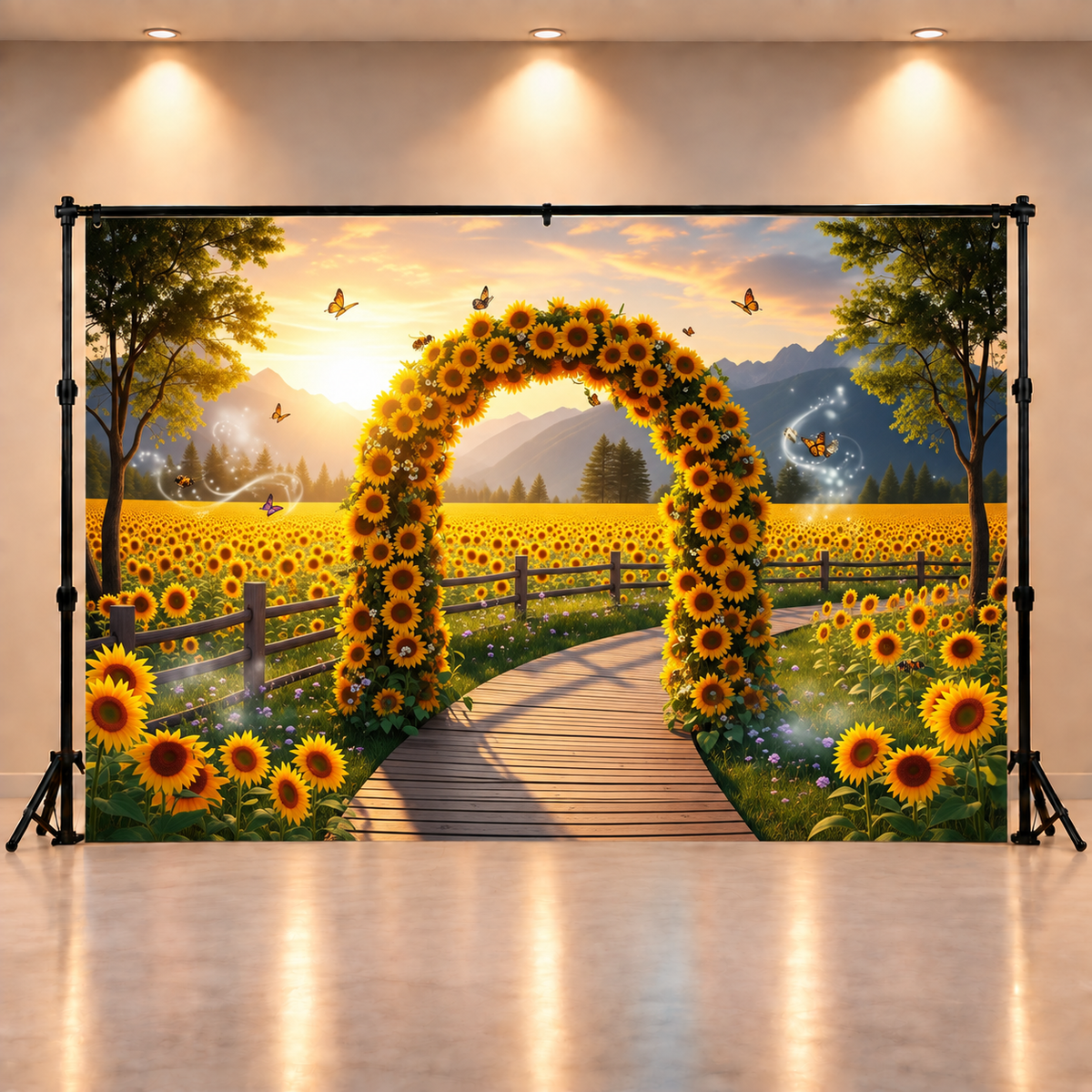 Sunflower Garden Dreams Printed Backdrop