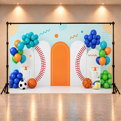 Multicolour Arch Kids Theme Backdrop