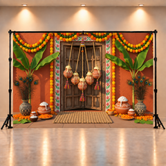 Cute Krishna Baby Janmashtami Backdrop
