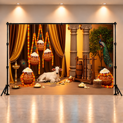 Krishna Leela Festival Backdrop