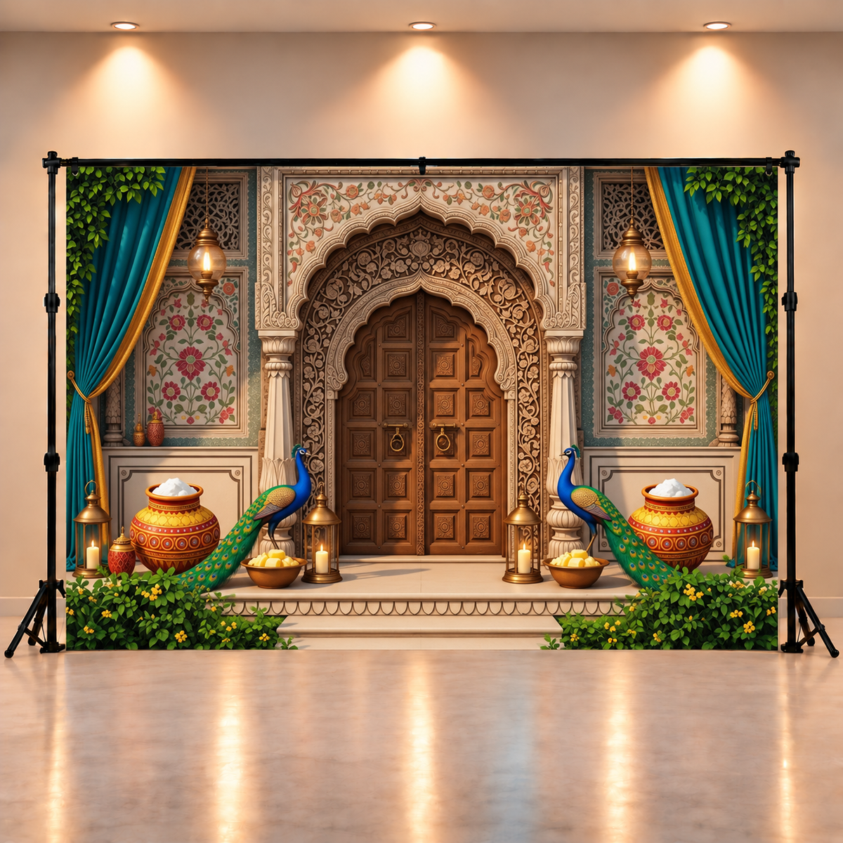 Krishna Janmashtami Celebration Backdrop