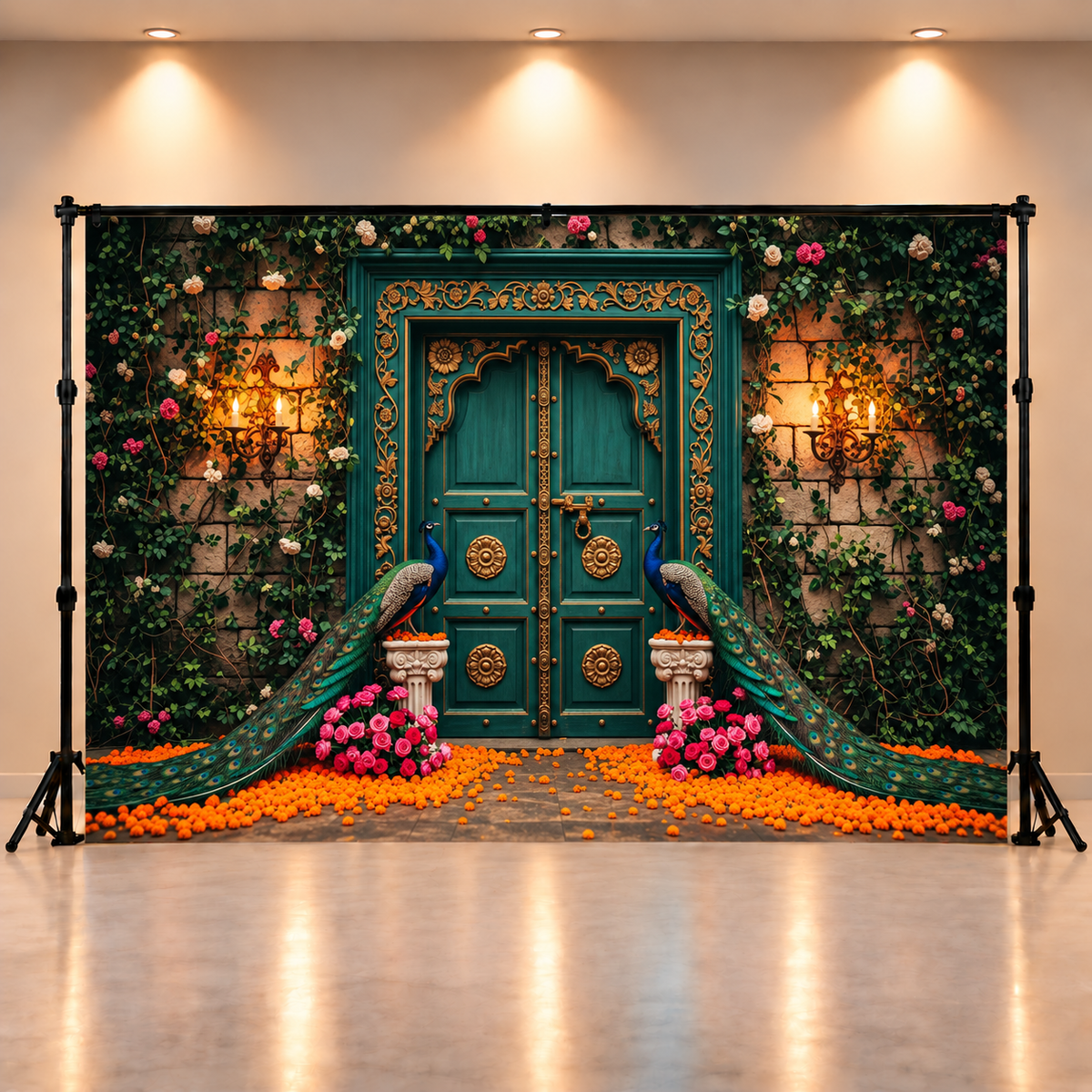 Dark Shade Krishna Theme Photography Background