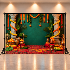 Elegant Krishna Theme with Soft Tones
