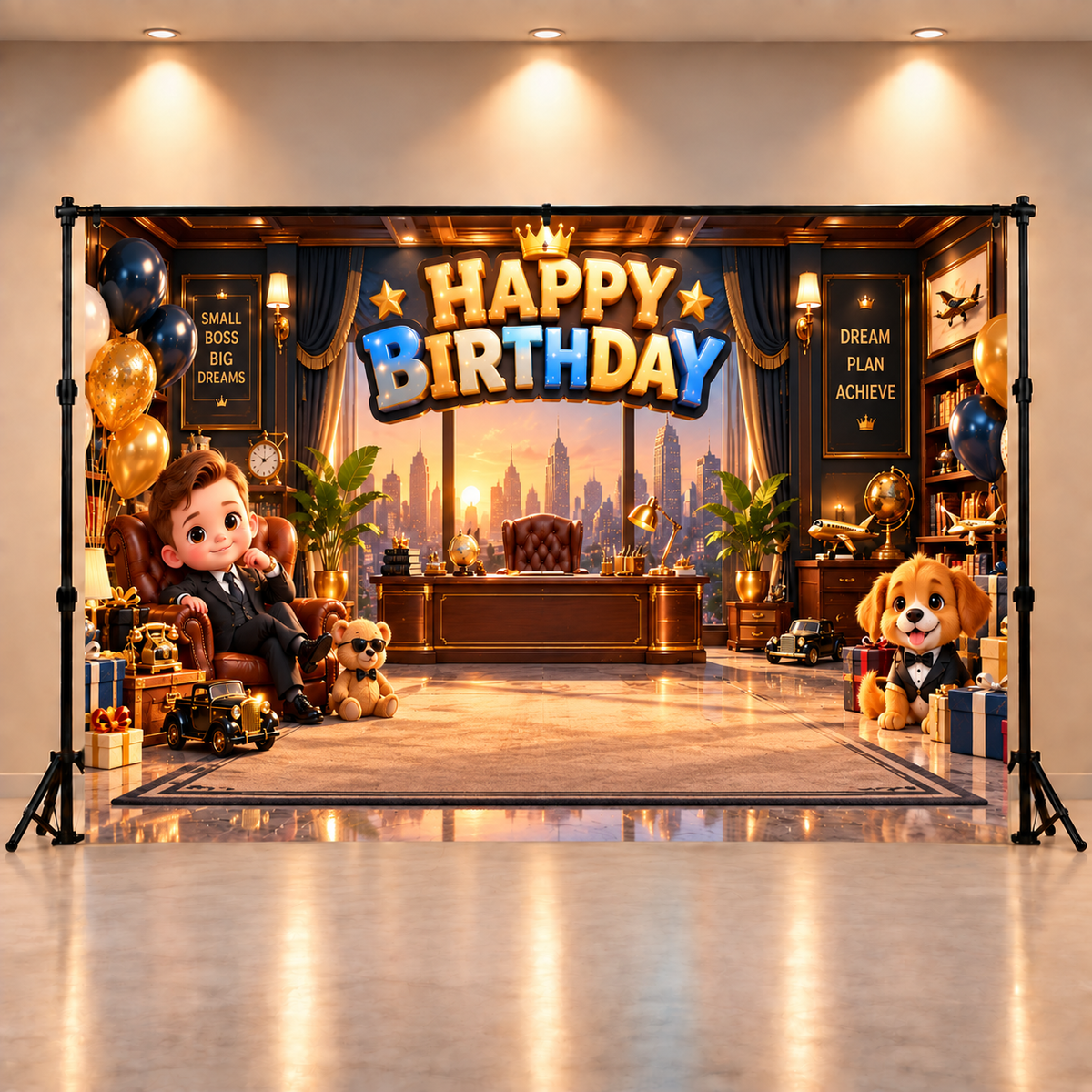 Boss Baby Happy Birthday Backdrop