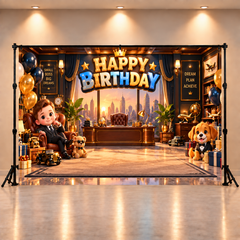 Boss Baby Happy Birthday Backdrop