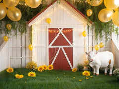 Barnyard Backdrop for Kids Birthday Photography
