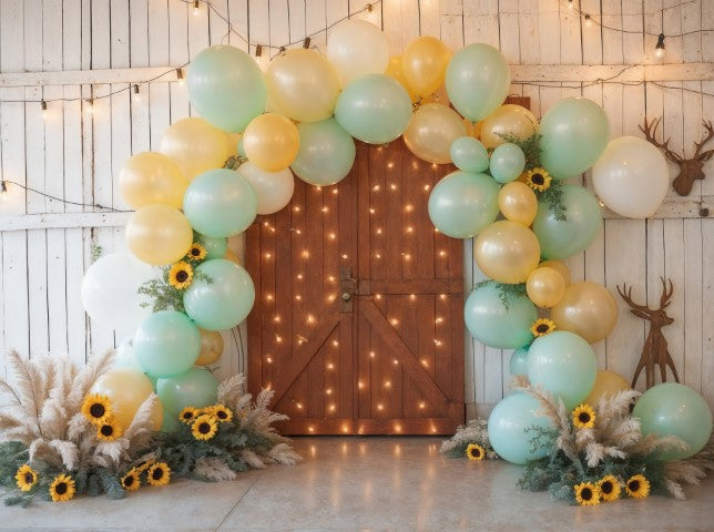 Rustic Farm Cake Smash Background for Baby Shoots