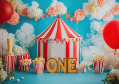 Playful Circus Photography Backgrounds for Children