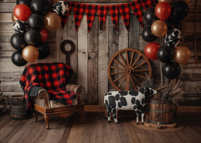 Rustic Cowboy Photo Backdrops for Baby & Toddler